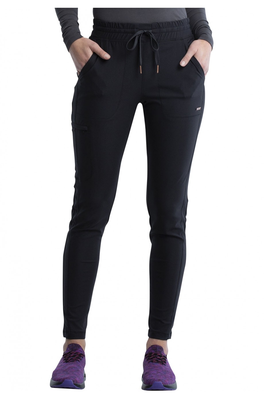 Mid Rise Tapered Leg Drawstring Pant CK095 Cherokee Women's