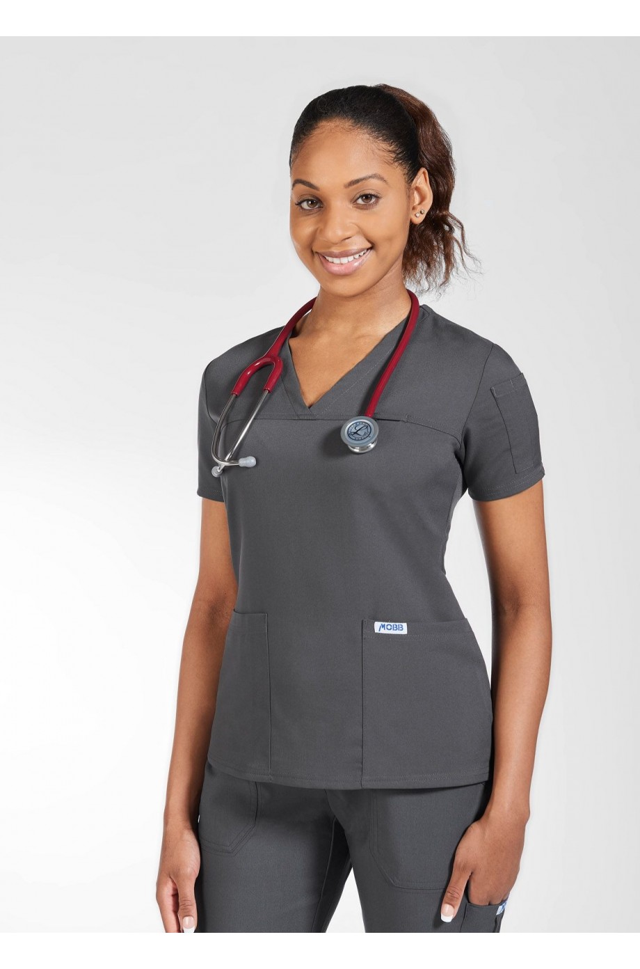 T3030 -THE ROSEY- V-neck Scrub Top