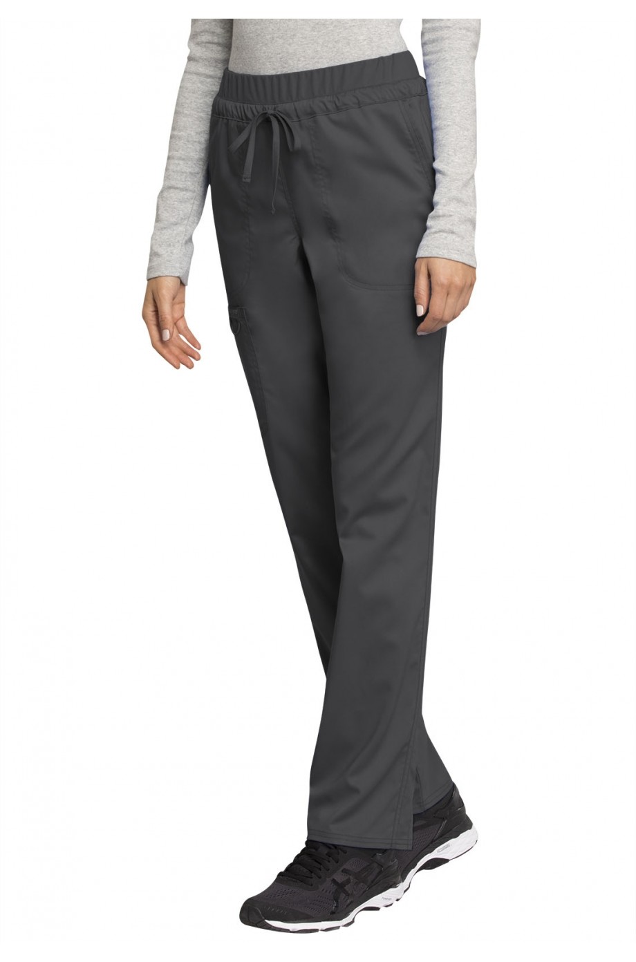 CHEROKEE Pantaloni Donna Vita Media Con Gamba Affusolata – Modello Form, Tinte, Coulisse E Tasche Multiple, Colore Caribbean Blue, Taglia S - 5