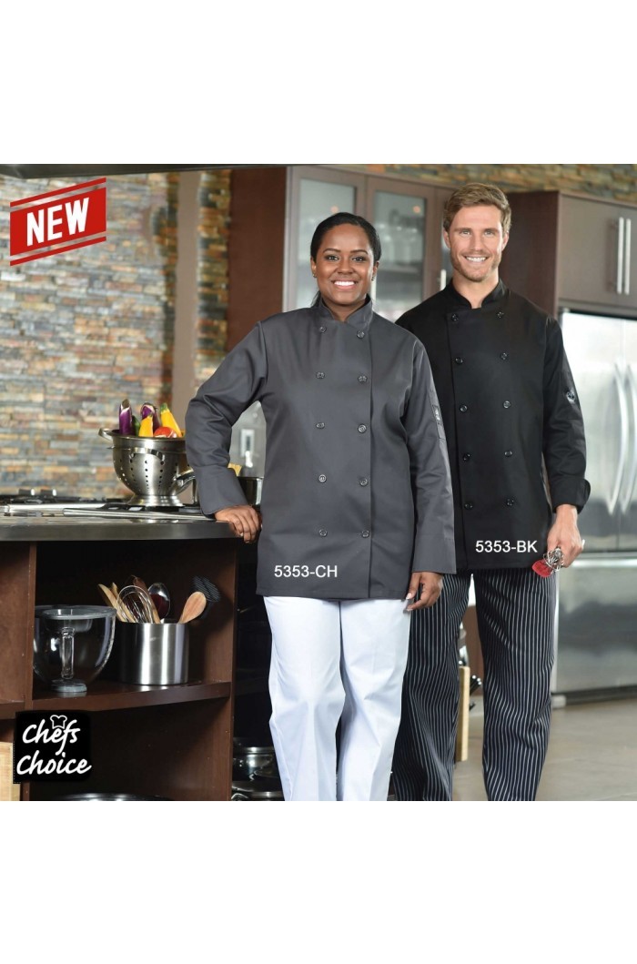 Oyolan Men Women Chef Coat Short/Long Sleeve Chef Shirt Custom Kitchen Restaurant Hotel Uniform Chef Black Short Sleeve 3xl